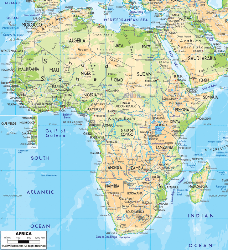Map Of Africa Landforms 52
